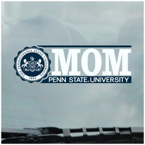 static cling decal MOM Penn State University with Seal